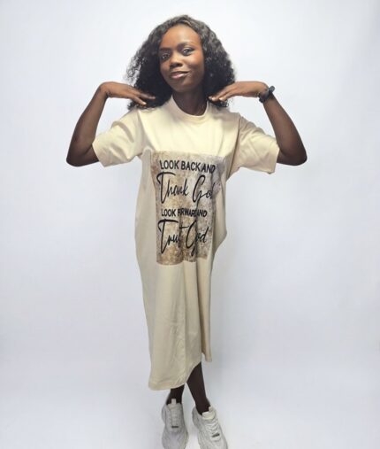 The "Faith & Forward" Oversized Tee-Dress